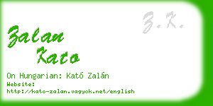 zalan kato business card