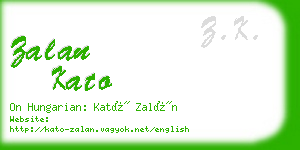 zalan kato business card